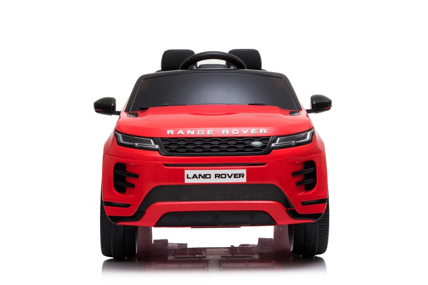 Elektroauto für Kinder Range Rover EVOQUE, Einsitzer, rot, Kunstledersitz, MP3-Player mit USB-Eingang, 4x4-Antrieb, 12V10Ah-Batterie, EVA-Räder, Hinterradaufhängung, Schlüsselstart, 2,4-GHz-Bluetooth-Fernbedienung, lizenziert