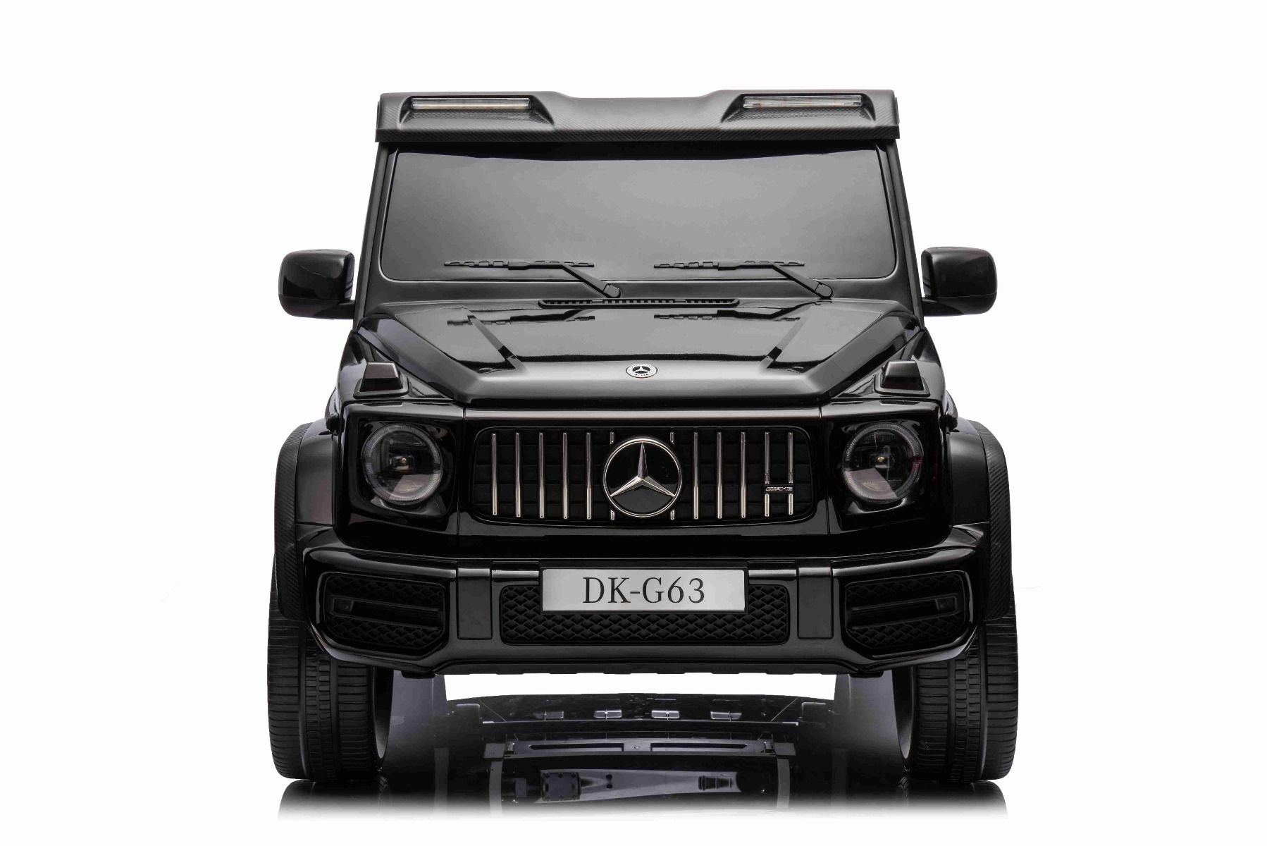 4x4² Kinder Elektroauto 12V 2 sitzer Mercedes-Benz G63 AMG , schwarz, MP3-Player mit USB/AUX-Eingang, 4x4-Antrieb, Batterie 12V14Ah, gefederte EVA-Räder, Kunstledersitze, Fernbedienung, Lizenziert