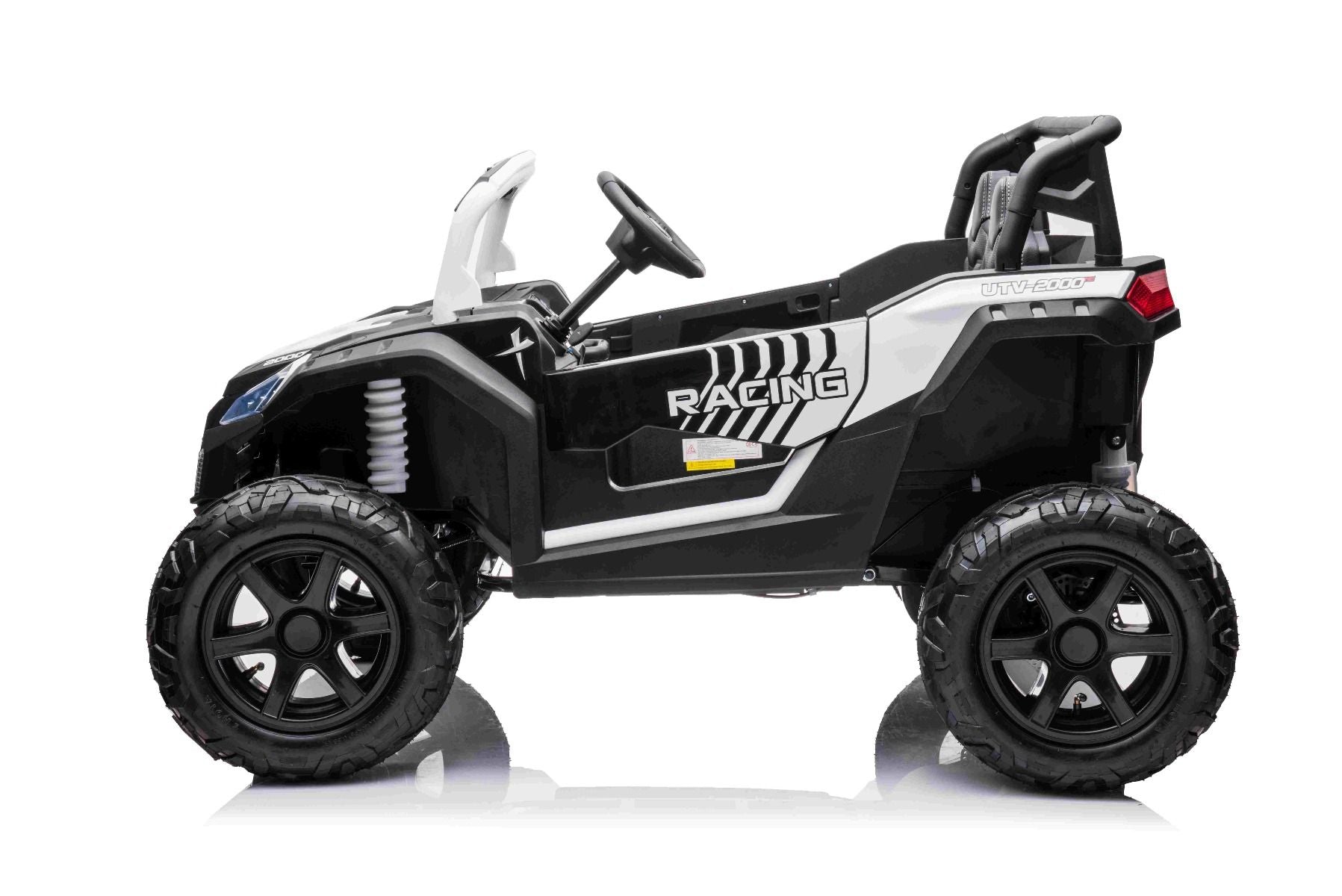 Kinder Elektroauto 24V UTV XXL, weiß, elektroauto für kinder 2 sitzer, Ledersitze, 180W Motoren, elektrofahrzeug kinder ab 3 bis 12 jahre