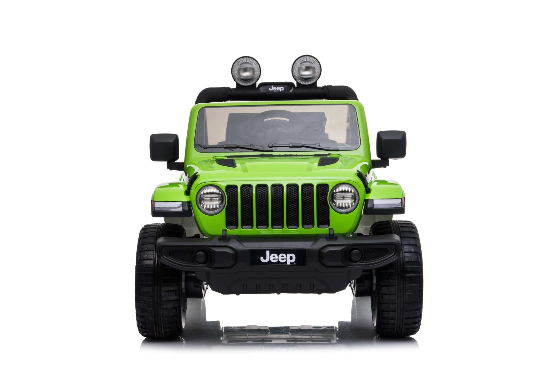 RIRICAR Elektroauto für Kinder 12V Jeep Wrangler, Grün, kinder elektroauto 2 sitzer mit 2,4-GHz-Fernbedienung, Radio mit Bluetooth- und USB-Eingang, Lithium-Akku, Eva-Räder, elektrofahrzeug kinder ab 3-8 jahre