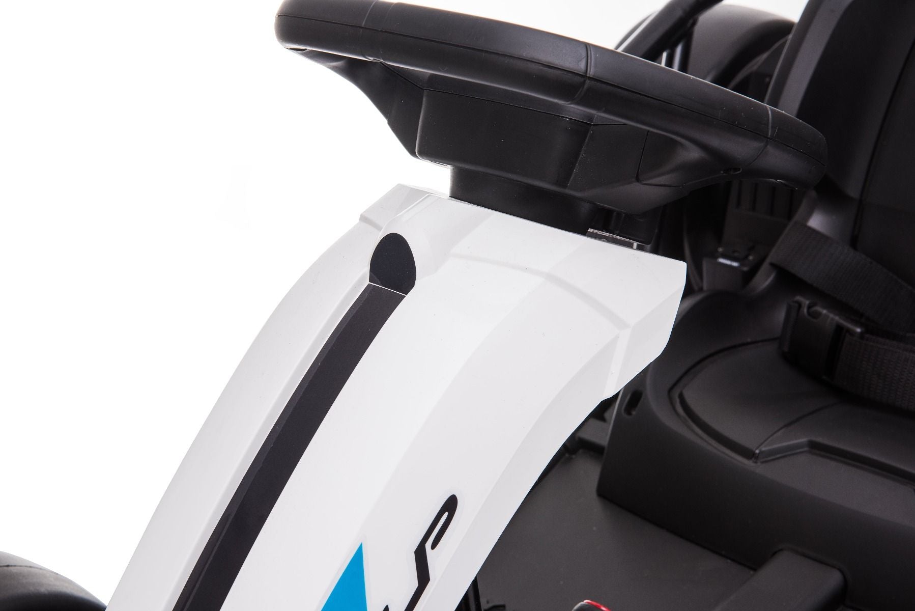 Driftkart DRIFT-CAR 24V, Weiss, glatte Drifträder, 2 x 350W Motor, Driftmodus bei 13 km / h, 24V Batterie, solide Konstruktion