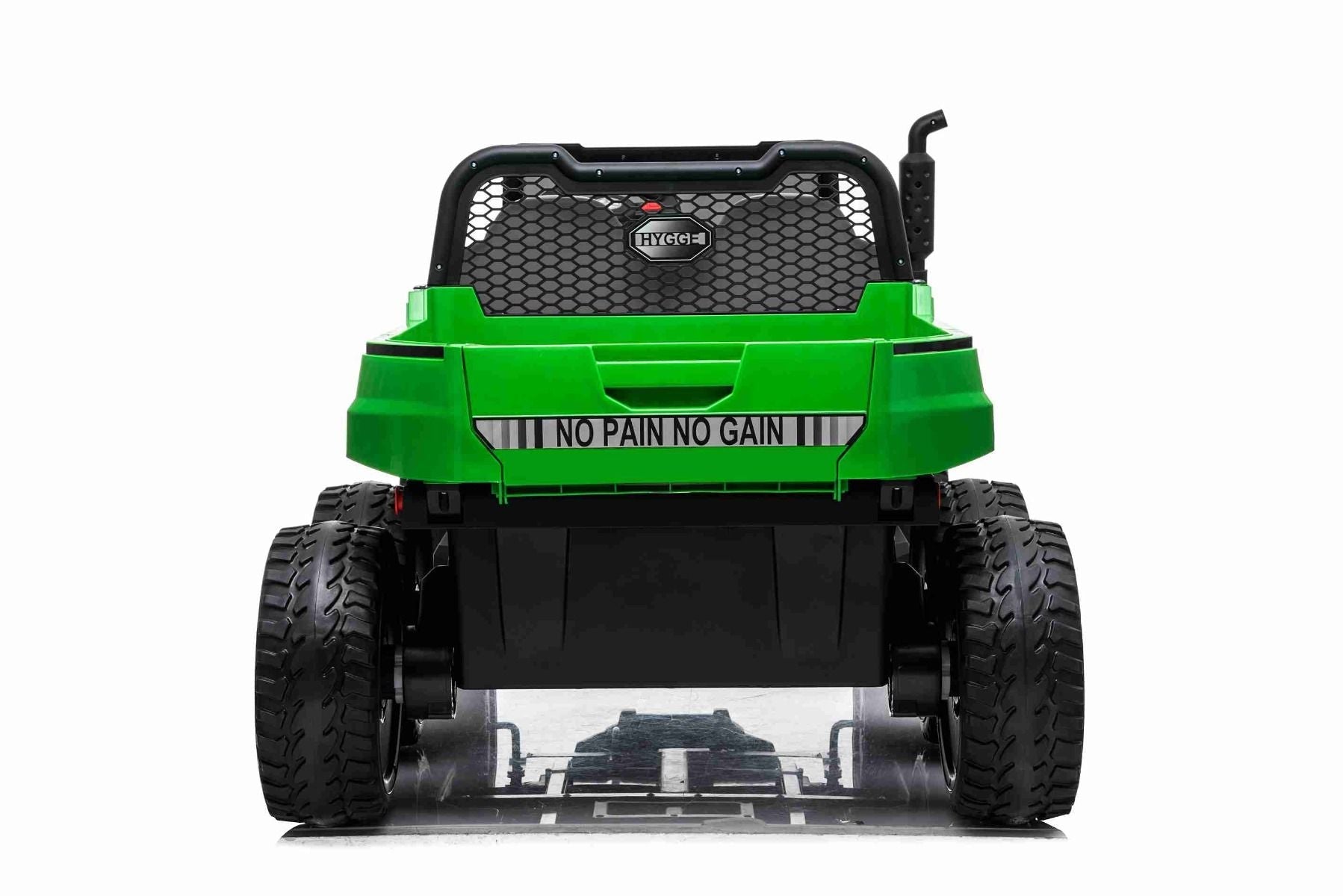 Farm Elektroauto Kinder RIDER 4X4 mit Vierradantrieb, 2x12V Batterie, EVA-Räder, Federachsen, 2,4 GHz Fernbedienung, Zweisitzer, MP3-Player mit USB/SD-Eingang, Bluetooth