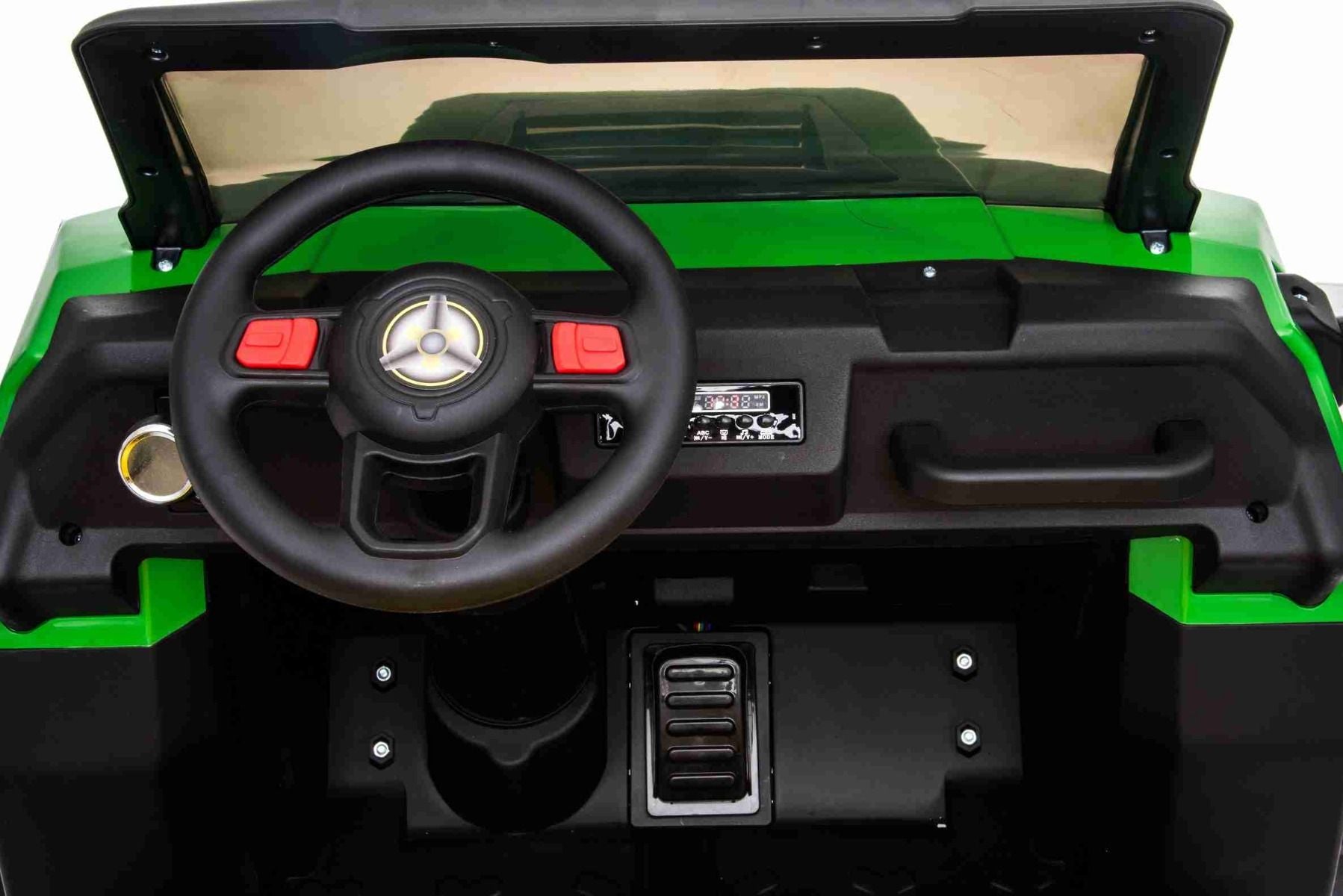 Farm Elektroauto Kinder RIDER 4X4 mit Vierradantrieb, 2x12V Batterie, EVA-Räder, Federachsen, 2,4 GHz Fernbedienung, Zweisitzer, MP3-Player mit USB/SD-Eingang, Bluetooth