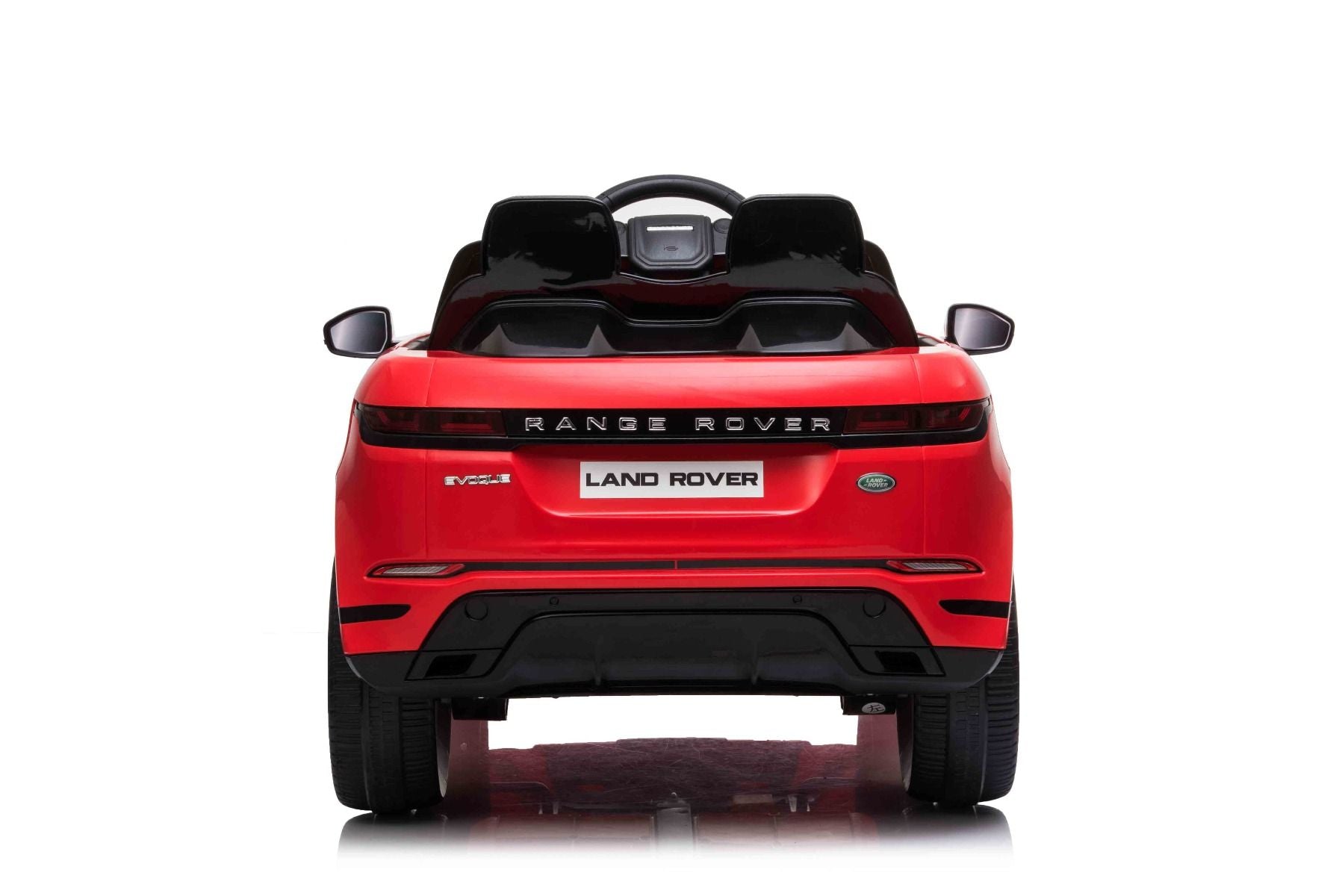 Elektroauto für Kinder Range Rover EVOQUE, Einsitzer, rot, Kunstledersitz, MP3-Player mit USB-Eingang, 4x4-Antrieb, 12V10Ah-Batterie, EVA-Räder, Hinterradaufhängung, Schlüsselstart, 2,4-GHz-Bluetooth-Fernbedienung, lizenziert