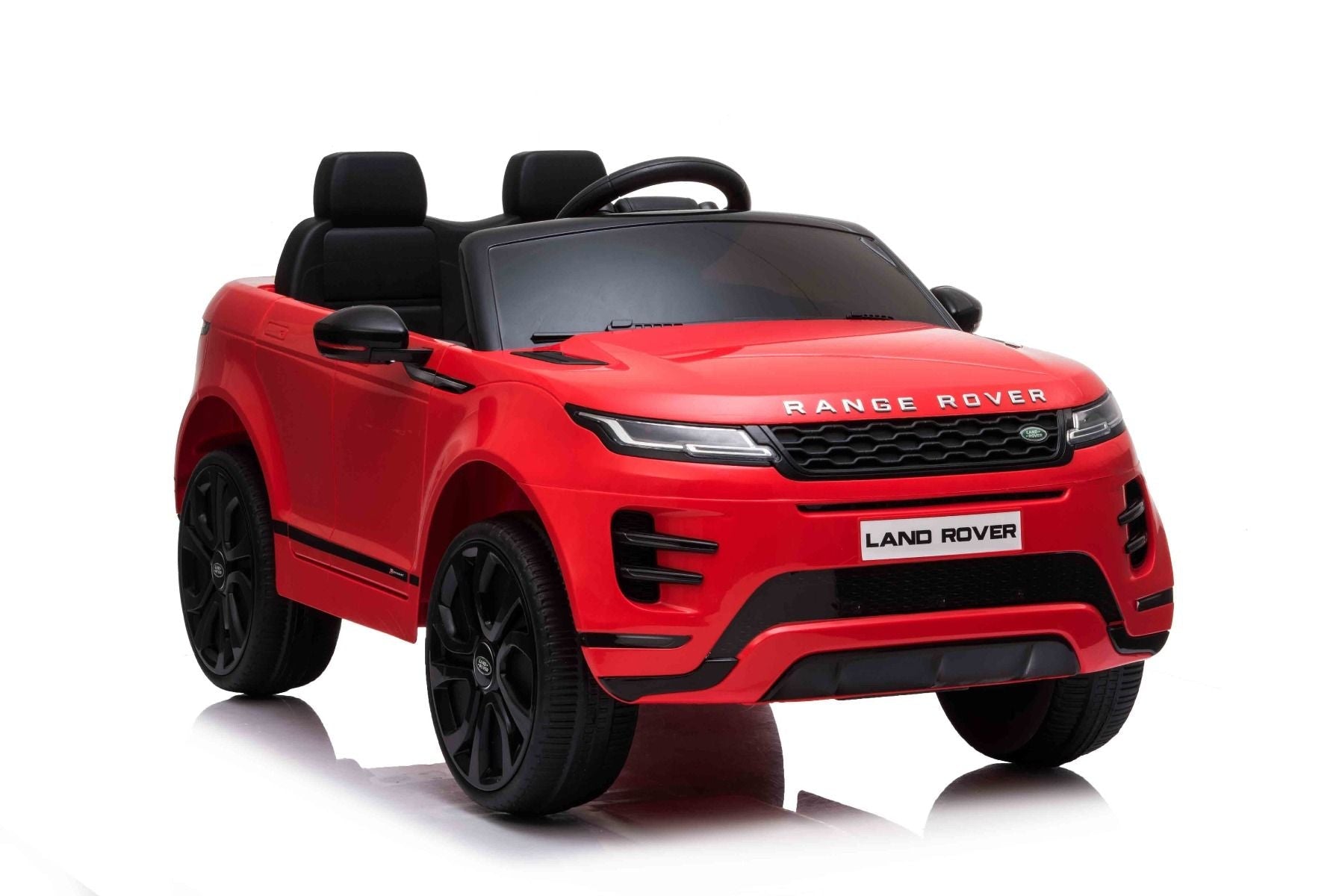 Elektroauto für Kinder Range Rover EVOQUE, Einsitzer, rot, Kunstledersitz, MP3-Player mit USB-Eingang, 4x4-Antrieb, 12V10Ah-Batterie, EVA-Räder, Hinterradaufhängung, Schlüsselstart, 2,4-GHz-Bluetooth-Fernbedienung, lizenziert