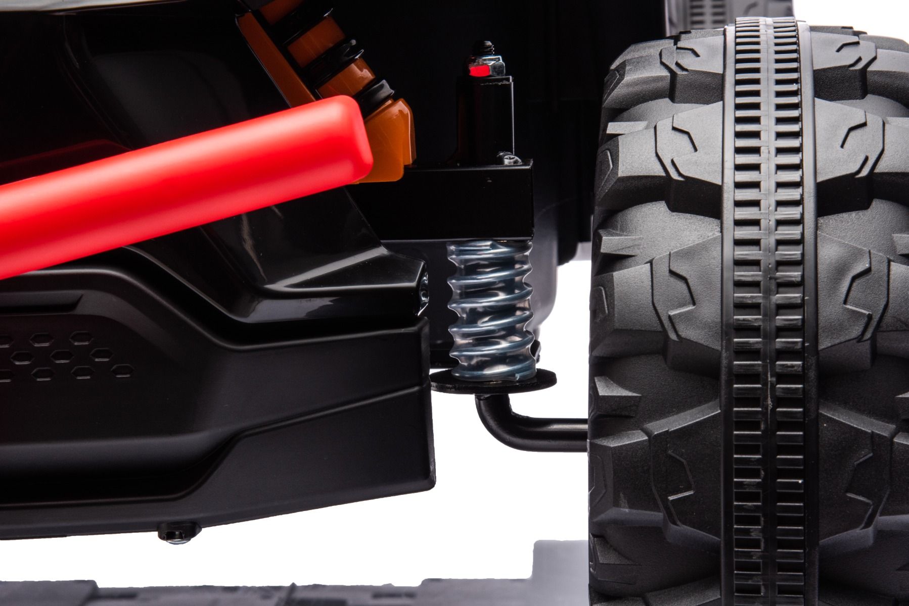 Elektrisches Aufsitzauto UTV Small 12V, schwarz, Hinterradantrieb, 12V Batterie, Kunststoffräder, Breiter Doppelsitz für nur ein Kind, 2,4 GHz Fernbedienung, MP3-Player mit USB/SD-Eingang, LED-Leuchten