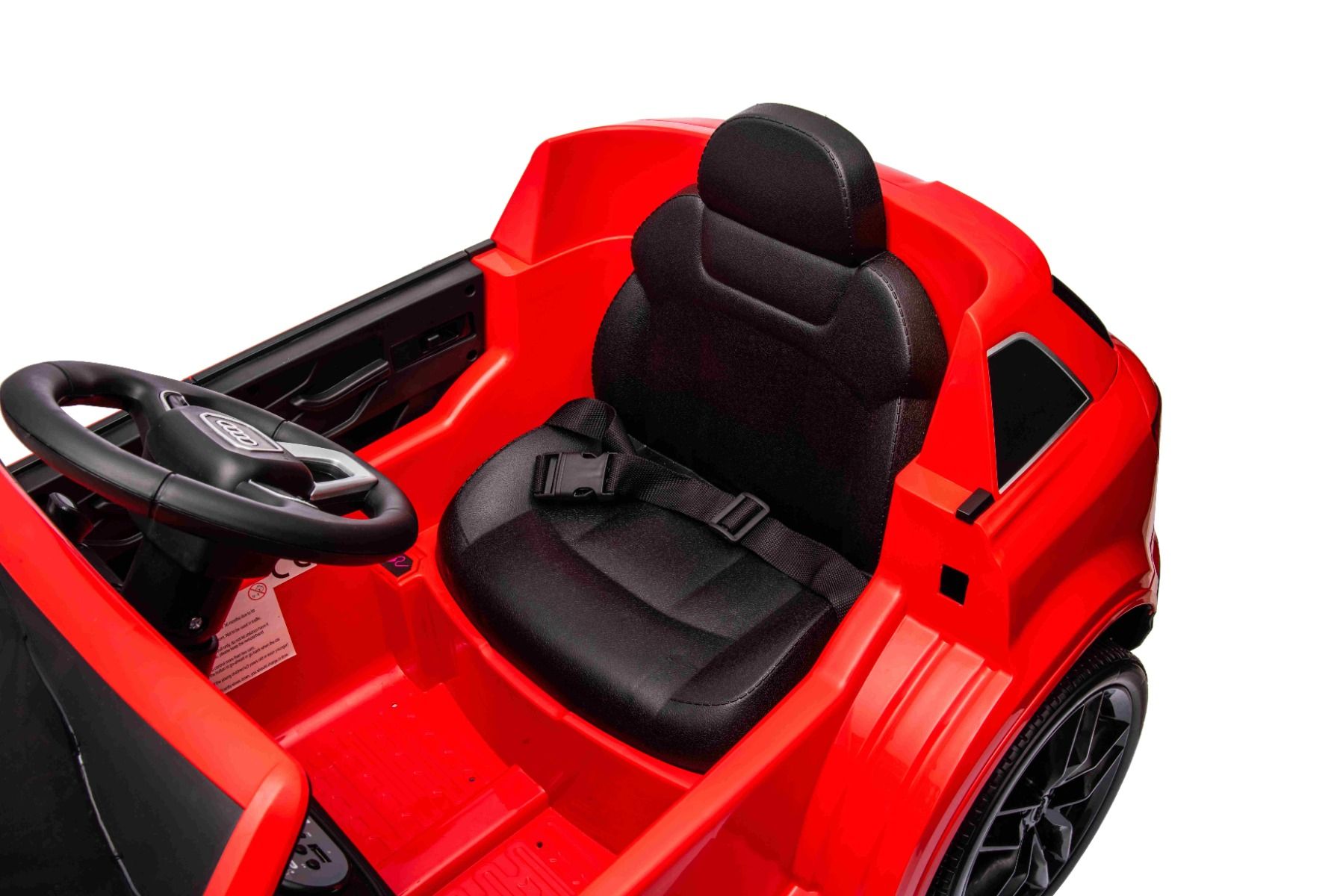 Elektro-Rutschauto Audi Q7 rot, Einsitzer, Einzelradaufhängung, 12-V-Batterie, Fernbedienung, 2 x 35-W-Motor, LED-Leuchten, MP3-Player mit USB/AUX-Eingang, lizenziert