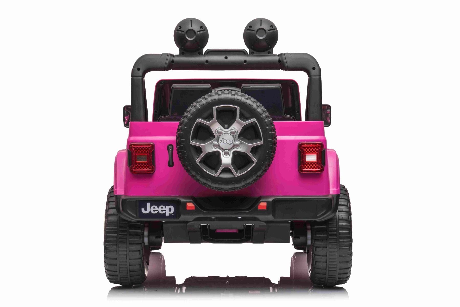 RIRICAR Elektroauto für Kinder 12V Jeep Wrangler, Rosa, kinder elektroauto 2 sitzer mit 2,4-GHz-Fernbedienung, Radio mit Bluetooth- und USB-Eingang, Lithium-Akku, Eva-Räder, elektrofahrzeug kinder ab 3-8 jahre