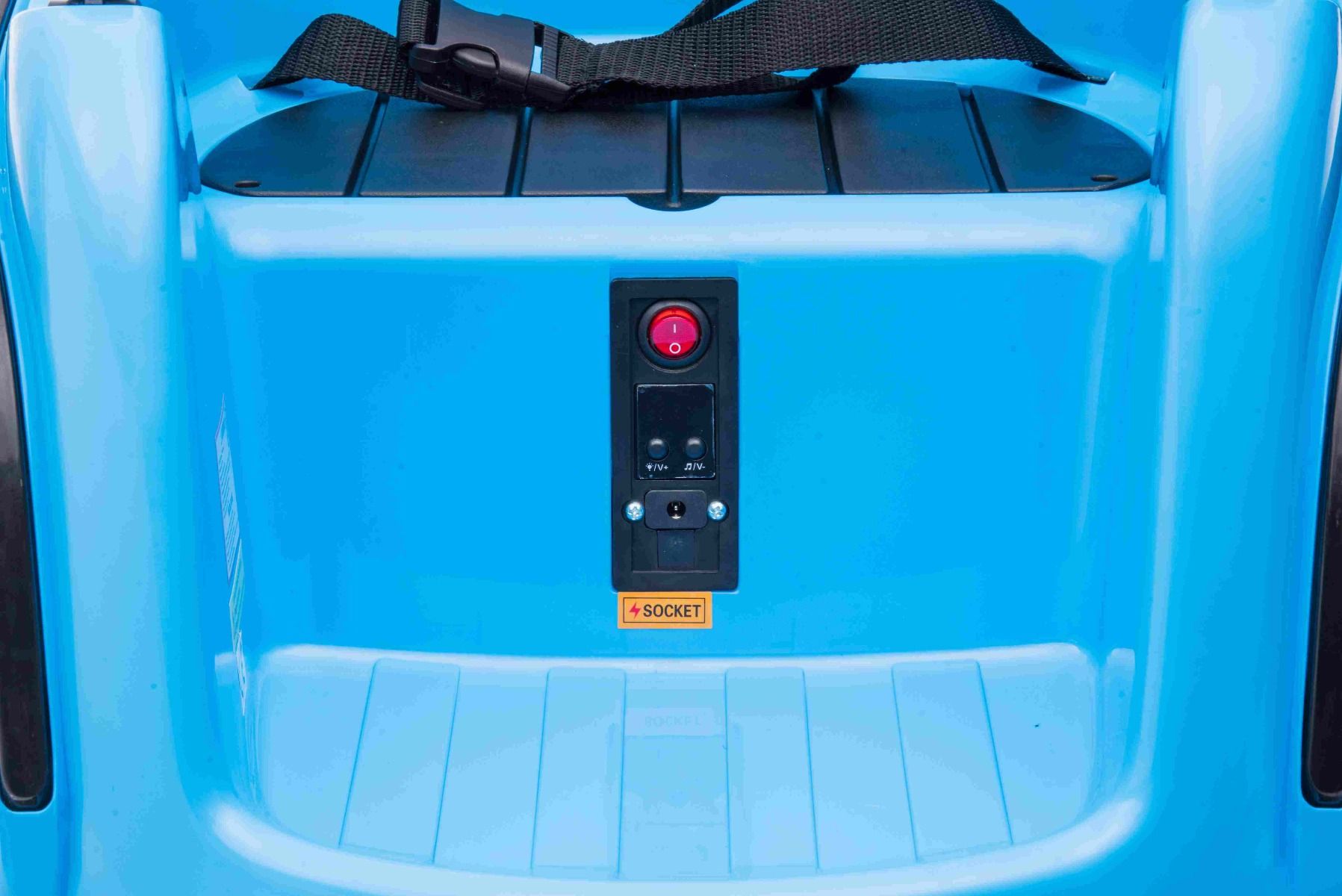 Kinder-Elektrofahrzeug RIRIDRIVE, 12V Batterie, blau, zum Fahren im Innen- und Außenbereich geeignet 2,4 Ghz Fernbedienung, LED Beleuchtung, Steuerung über Joystick, Motoren 2 X 15W