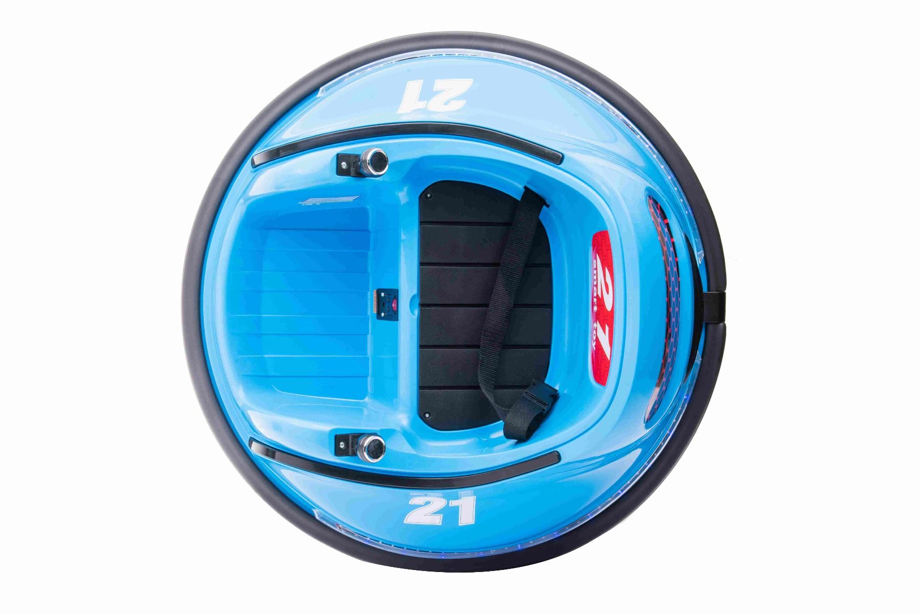 Kinder-Elektrofahrzeug RIRIDRIVE, 12V Batterie, blau, zum Fahren im Innen- und Außenbereich geeignet 2,4 Ghz Fernbedienung, LED Beleuchtung, Steuerung über Joystick, Motoren 2 X 15W