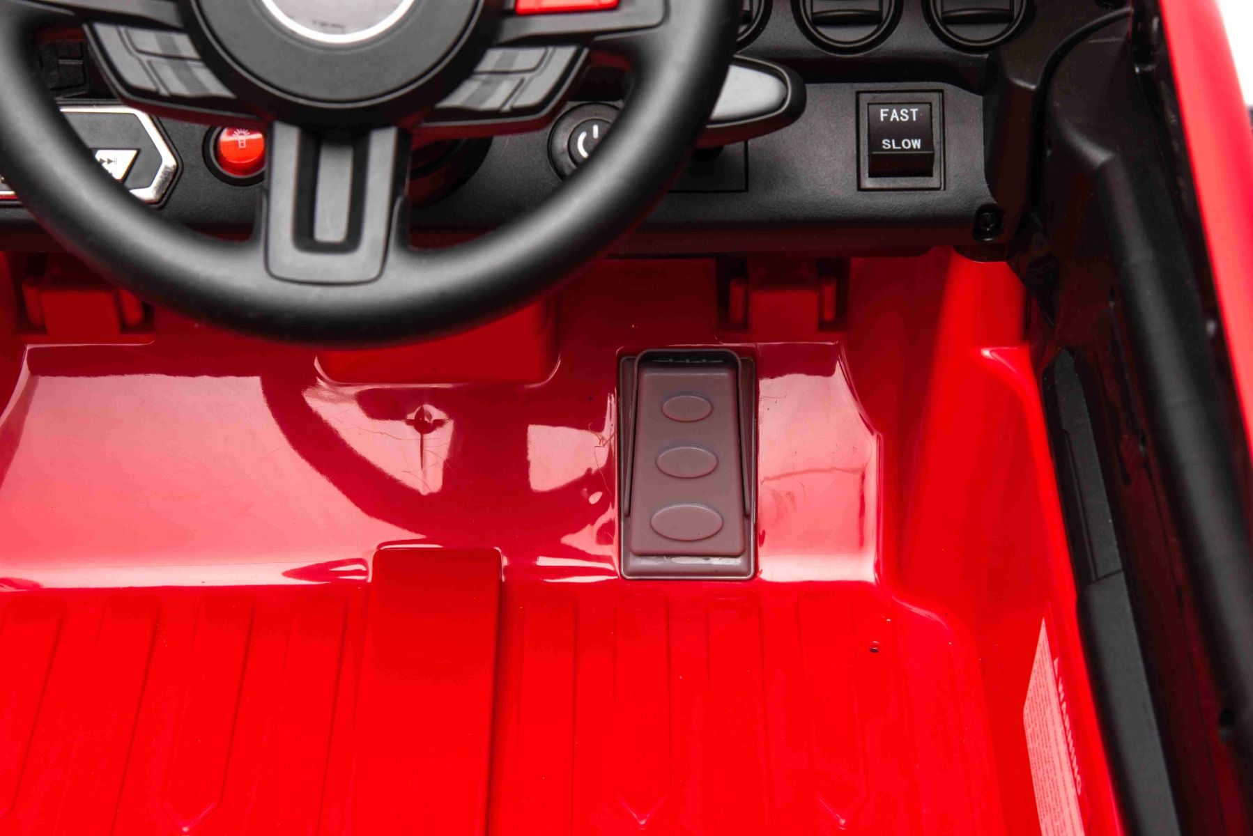 Ford Shelby Mustang GT 500 Cobra Elektro-Rutschauto, Rot, 2,4-GHz-Fernbedienung, USB-Eingang, LED-Leuchten, 2 x 30-W-Motor, ORIGINAL-Lizenz