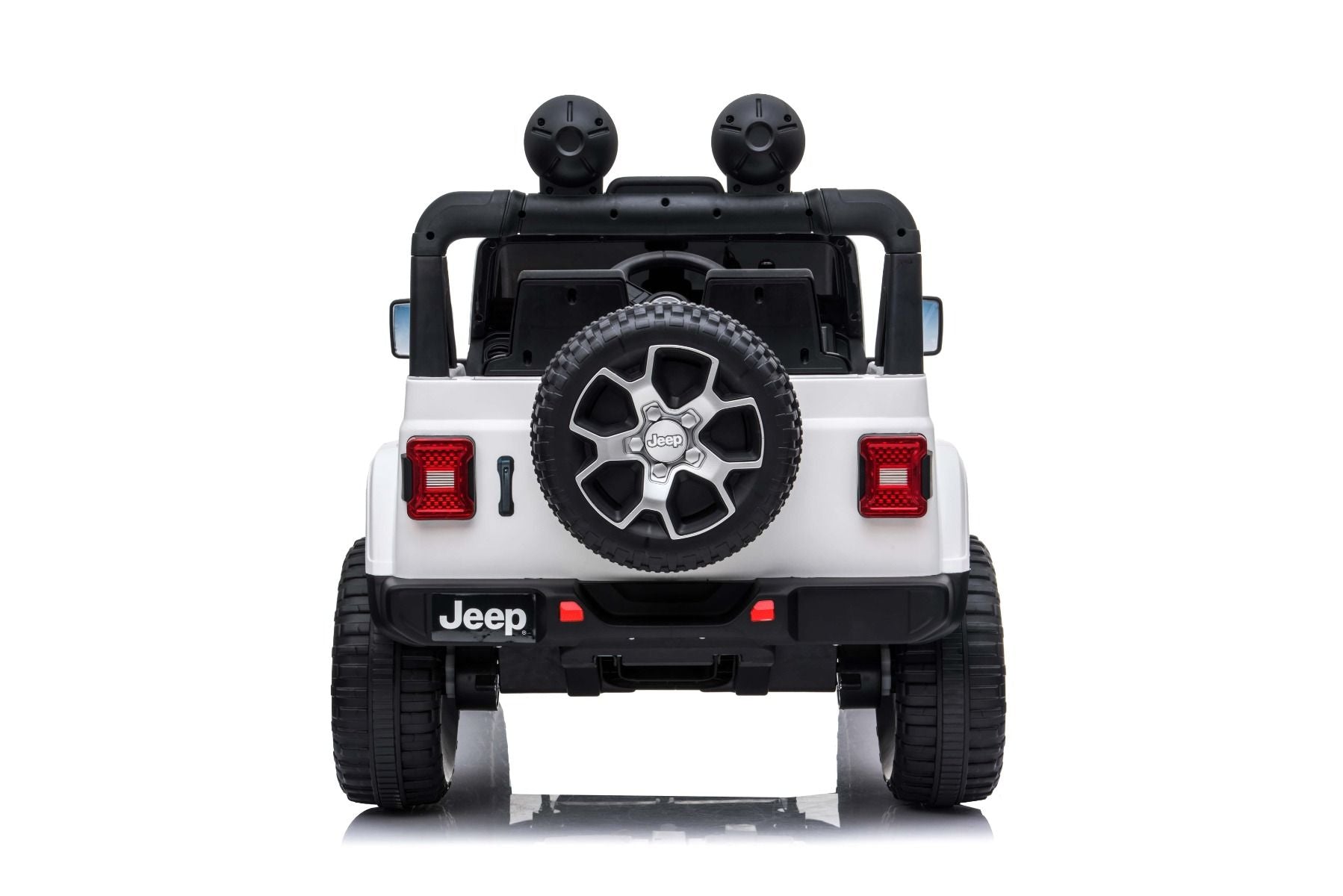 RIRICAR Elektroauto für Kinder 12V Jeep Wrangler, Weiß, kinder elektroauto 2 sitzer mit 2,4-GHz-Fernbedienung, Radio mit Bluetooth- und USB-Eingang, Lithium-Akku, Eva-Räder, elektrofahrzeug kinder ab 3-8 jahre