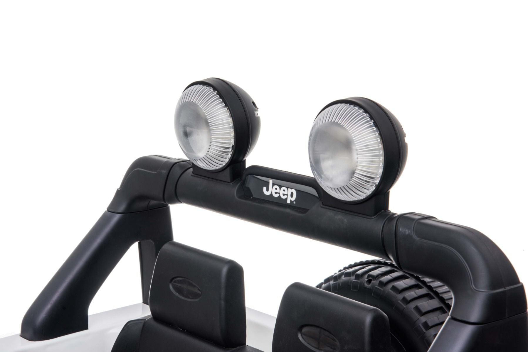 RIRICAR Elektroauto für Kinder 12V Jeep Wrangler, Weiß, kinder elektroauto 2 sitzer mit 2,4-GHz-Fernbedienung, Radio mit Bluetooth- und USB-Eingang, Lithium-Akku, Eva-Räder, elektrofahrzeug kinder ab 3-8 jahre