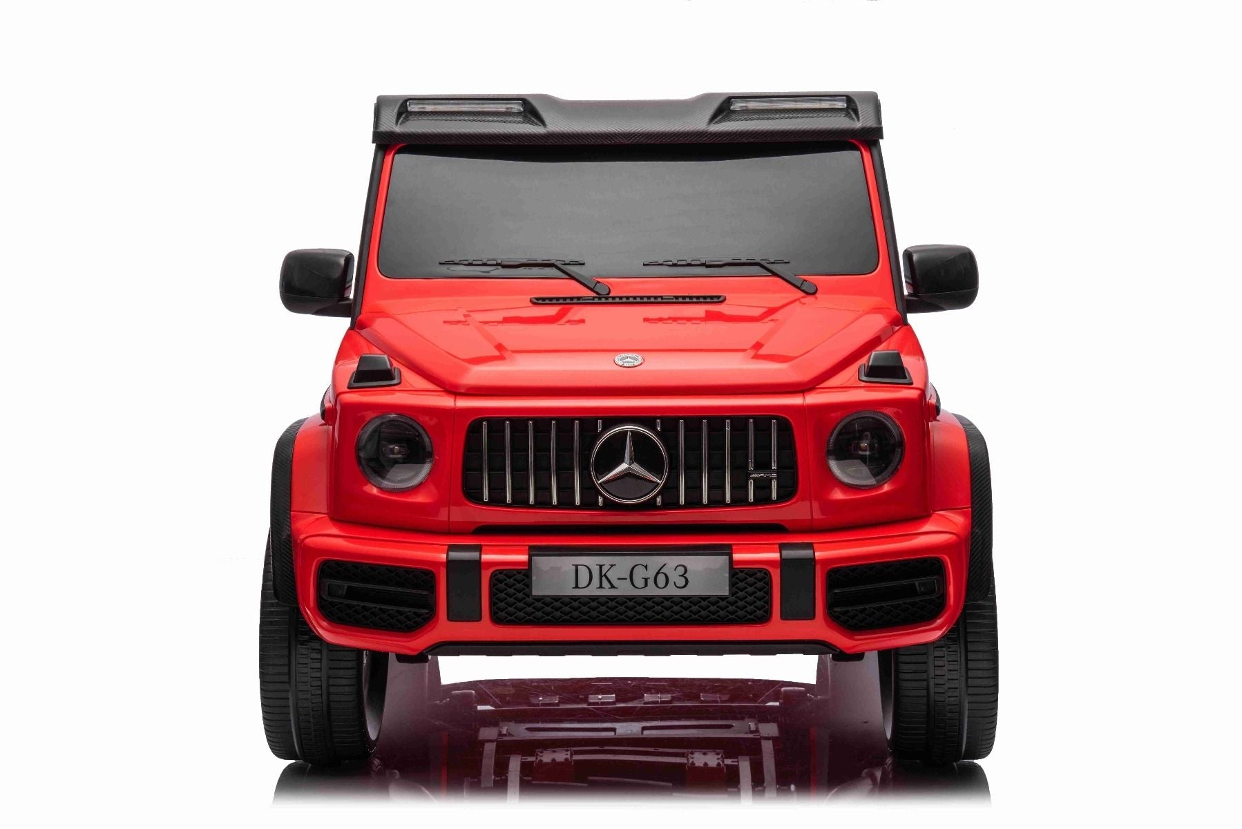 Elektro-Kinderauto Mercedes-Benz G63 AMG 4x4² Zweisitzer 12V, rot , MP3-Player mit USB/AUX-Eingang, 4x4-Antrieb, Batterie 12V14Ah, gefederte EVA-Räder, Kunstledersitze, Fernbedienung, Lizenziert