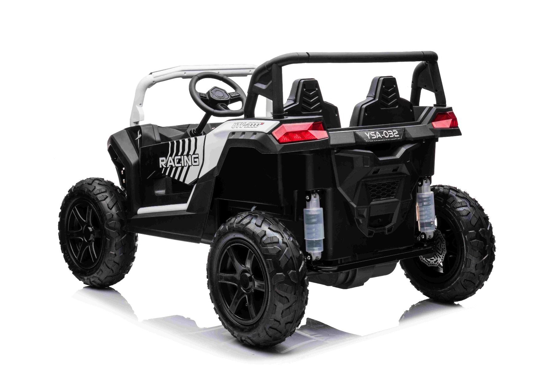 Kinder Elektroauto 24V UTV XXL, weiß, elektroauto für kinder 2 sitzer, Ledersitze, 180W Motoren, elektrofahrzeug kinder ab 3 bis 12 jahre