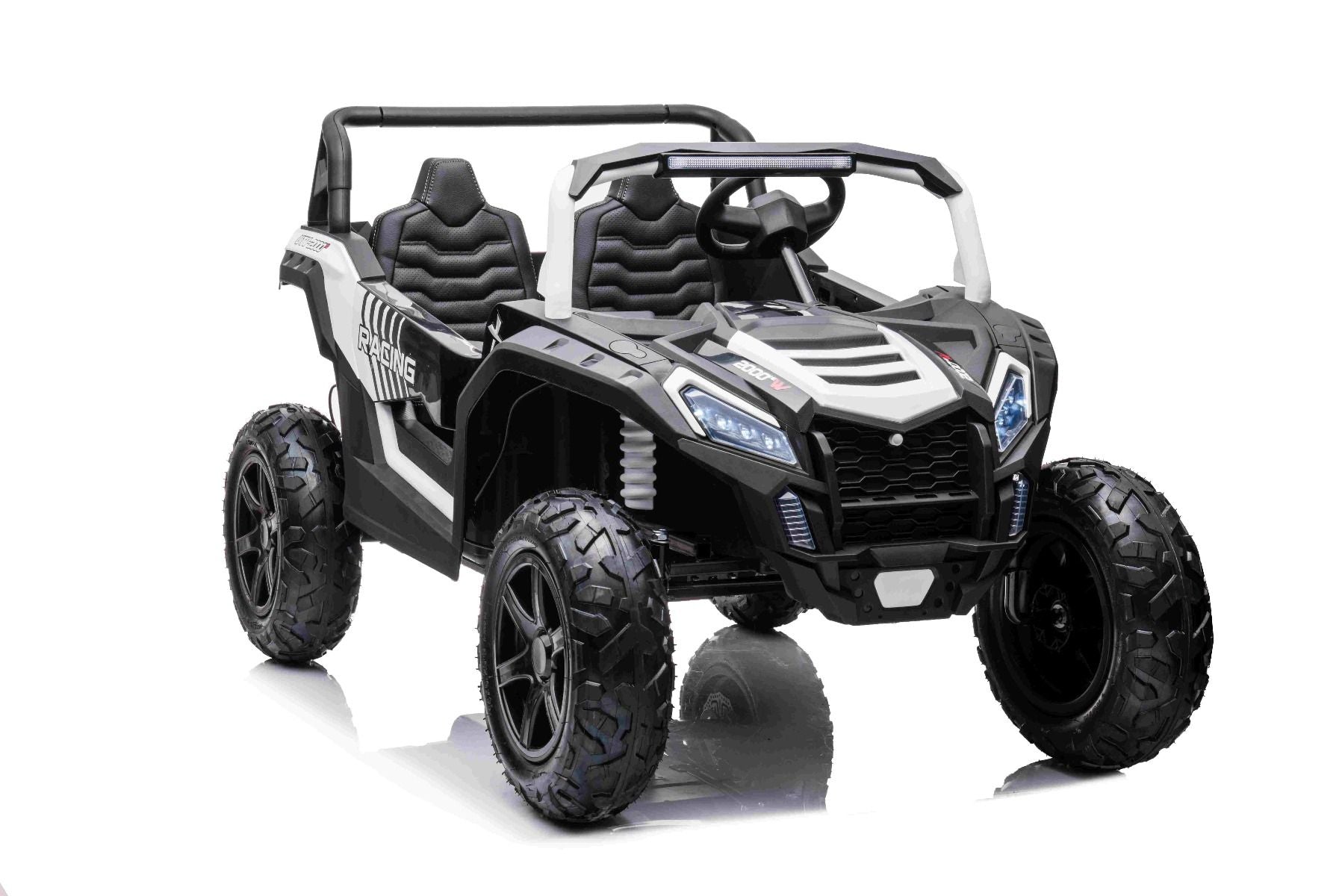 Kinder Elektroauto 24V UTV XXL, weiß, elektroauto für kinder 2 sitzer, Ledersitze, 180W Motoren, elektrofahrzeug kinder ab 3 bis 12 jahre