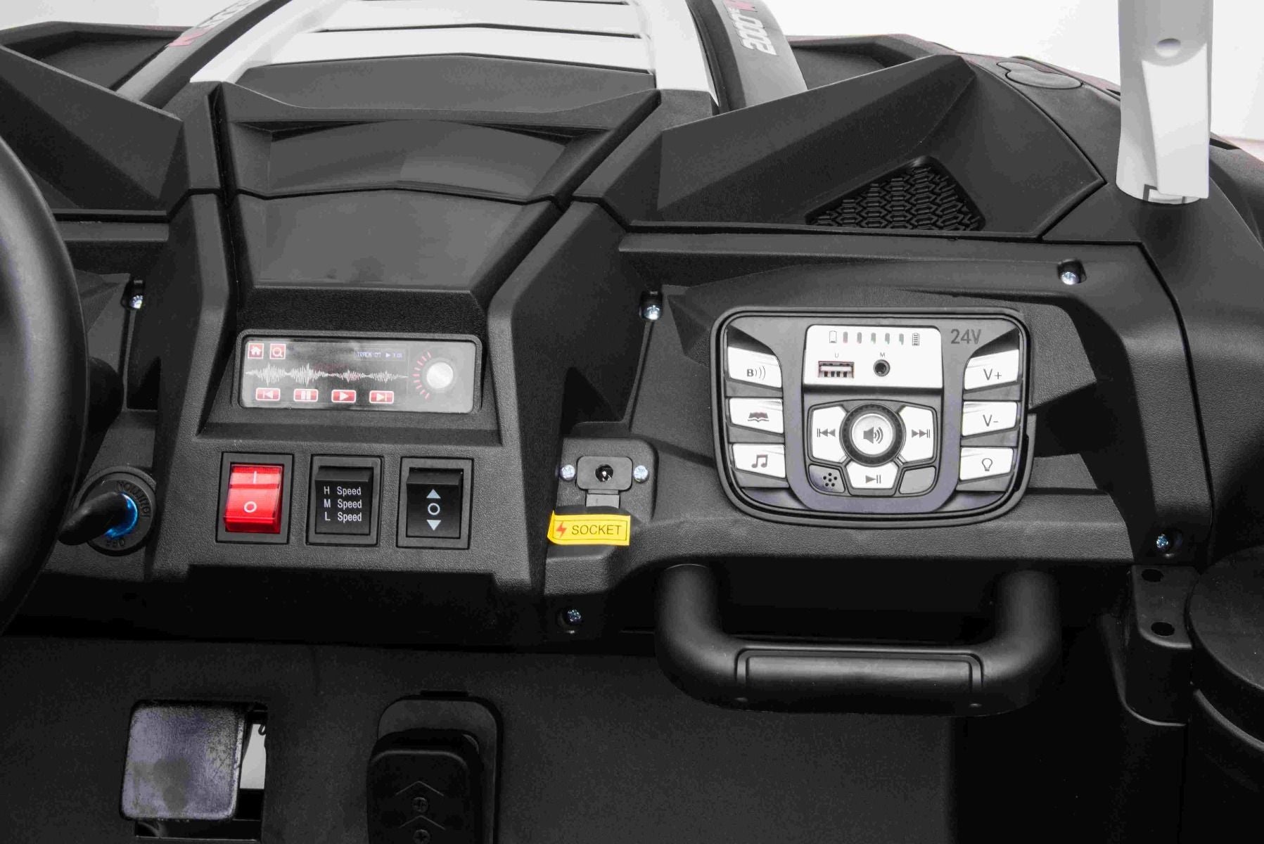 Kinder Elektroauto 24V UTV XXL, weiß, elektroauto für kinder 2 sitzer, Ledersitze, 180W Motoren, elektrofahrzeug kinder ab 3 bis 12 jahre