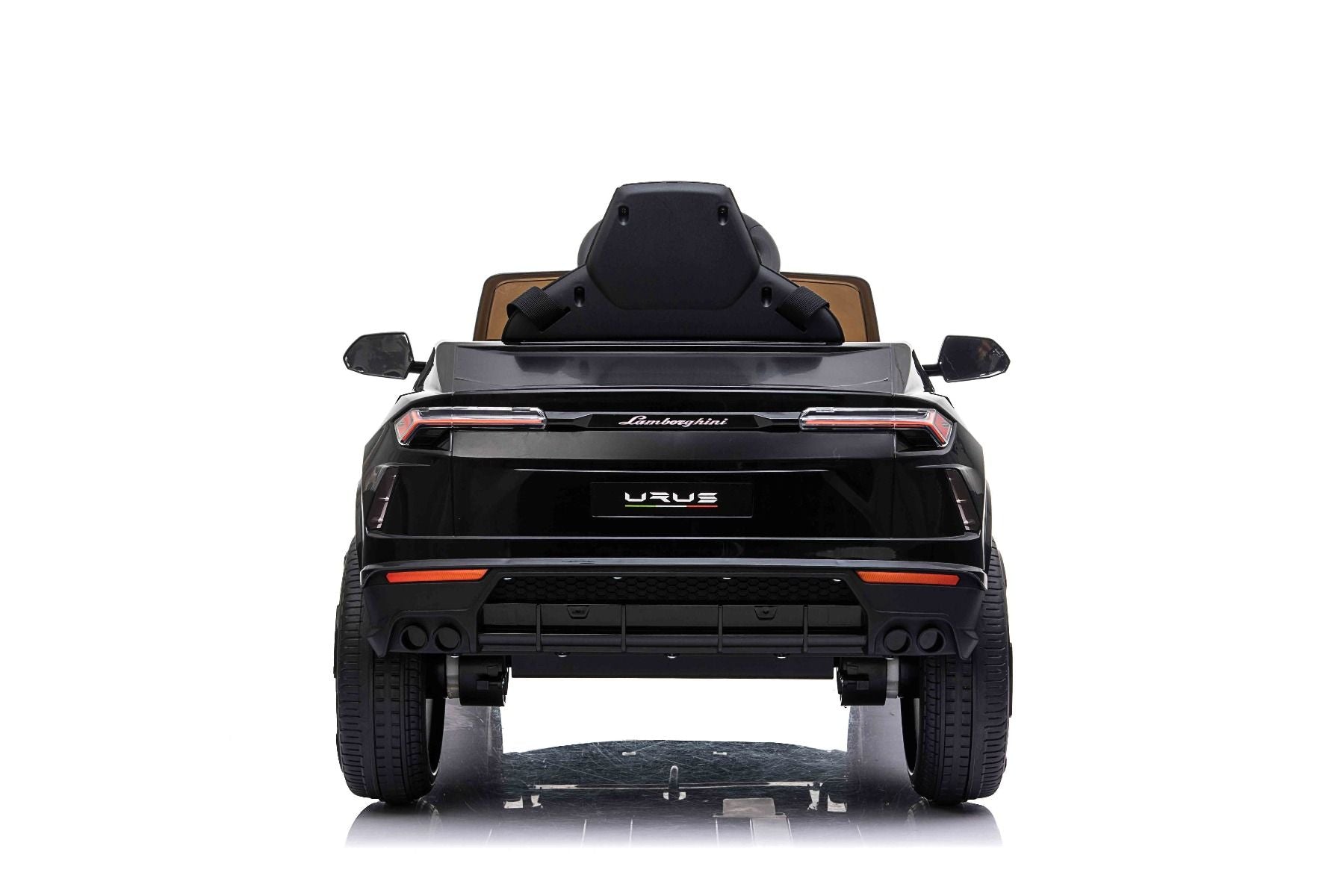 Kinder elektroauto 12V Lamborghini URUS, Schwarz, original lizenziert, 2x Motor, 12V Batterie, Elektroauto für kinder mit 2,4-GHz-Fernbedienung, weiche EVA-Räder, Federung, Elektrofahrzeug kinder ab 3 bis 6 jahre