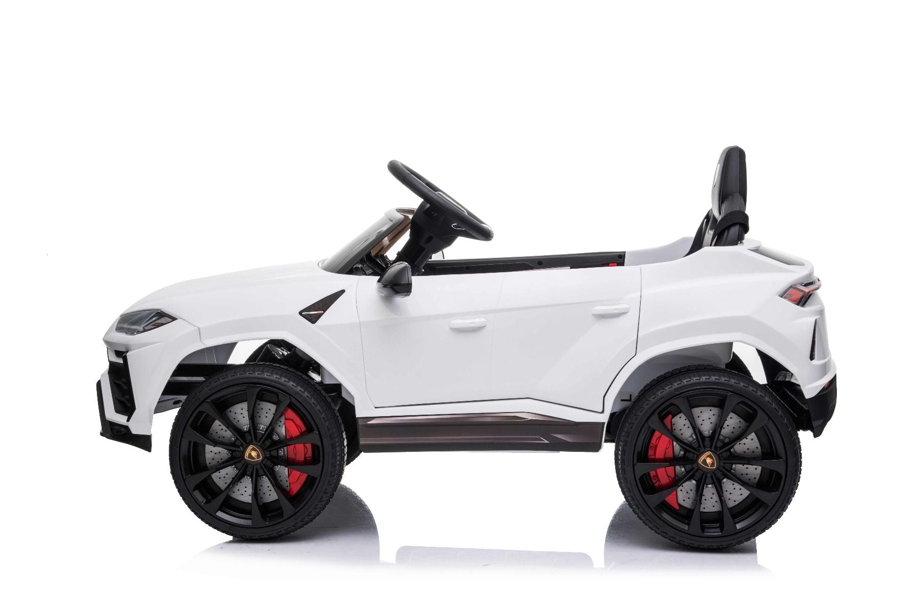 Kinder elektroauto 12V Lamborghini URUS, weiß, original lizenziert, 2x Motor, 12V Batterie, Elektroauto für kinder mit 2,4-GHz-Fernbedienung, weiche EVA-Räder, Federung, Elektrofahrzeug kinder ab 3 bis 6 jahre