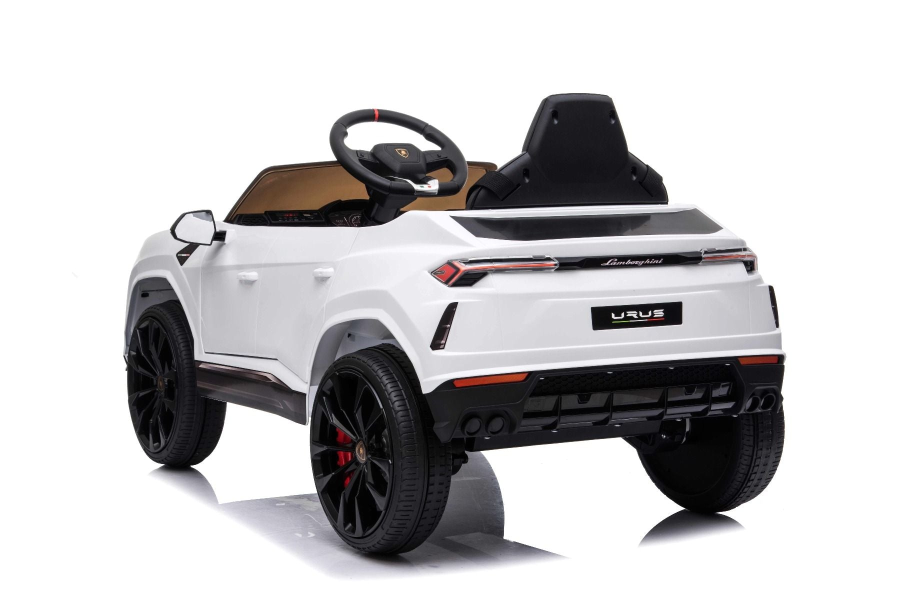Kinder elektroauto 12V Lamborghini URUS, weiß, original lizenziert, 2x Motor, 12V Batterie, Elektroauto für kinder mit 2,4-GHz-Fernbedienung, weiche EVA-Räder, Federung, Elektrofahrzeug kinder ab 3 bis 6 jahre