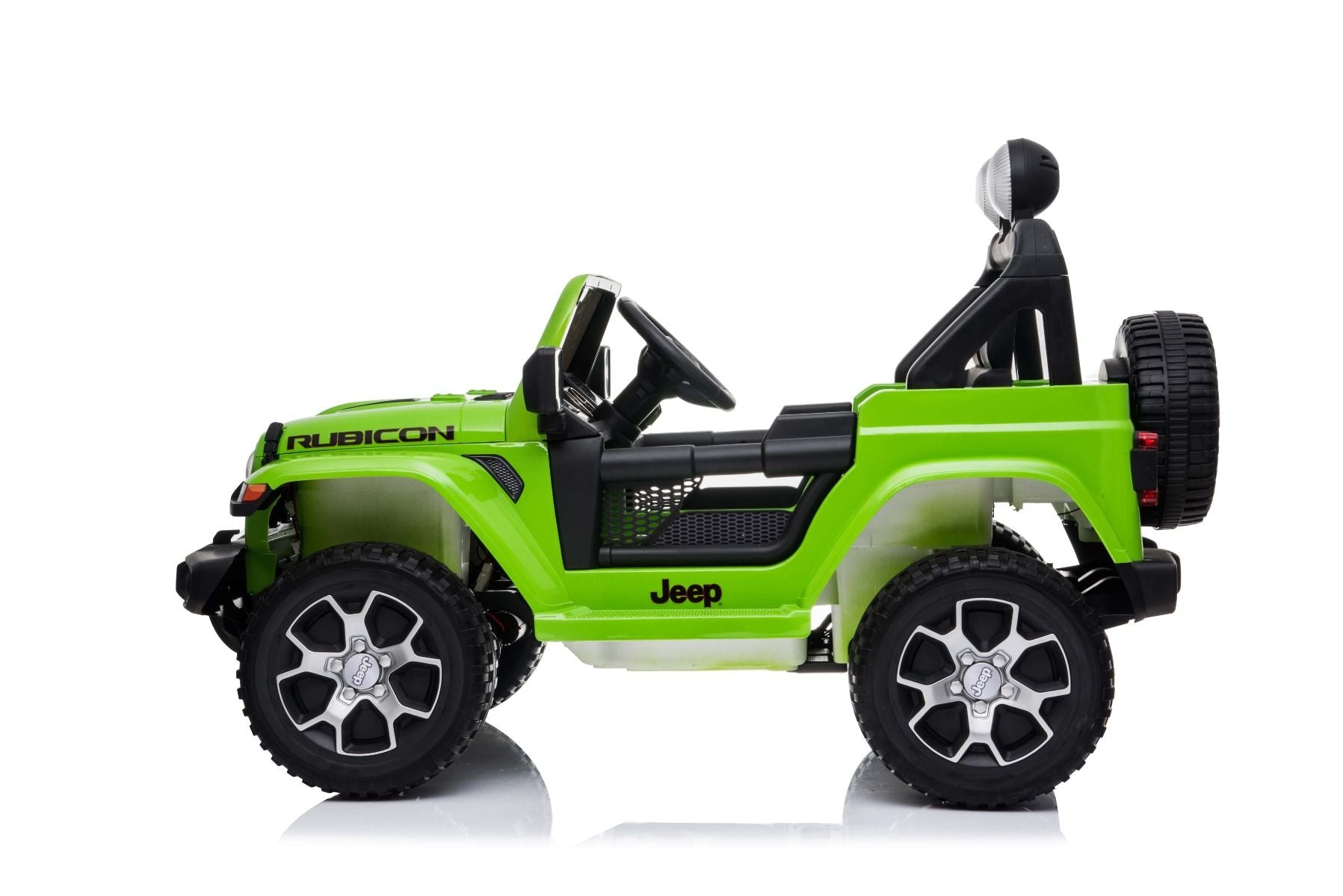 RIRICAR Elektroauto für Kinder 12V Jeep Wrangler, Grün, kinder elektroauto 2 sitzer mit 2,4-GHz-Fernbedienung, Radio mit Bluetooth- und USB-Eingang, Lithium-Akku, Eva-Räder, elektrofahrzeug kinder ab 3-8 jahre