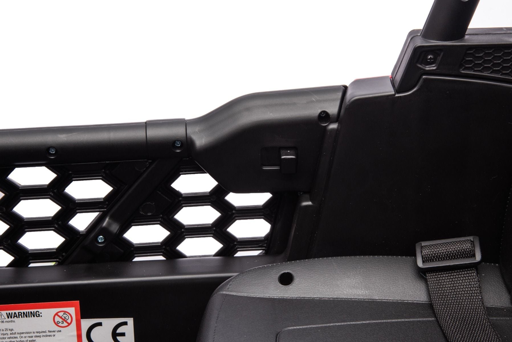 Elektrisches Aufsitzauto UTV Small 12V, rot, Hinterradantrieb, 12V Batterie, Kunststoffräder, Breiter Doppelsitz für nur ein Kind, 2,4 GHz Fernbedienung, MP3-Player mit USB/SD-Eingang, LED-Leuchten