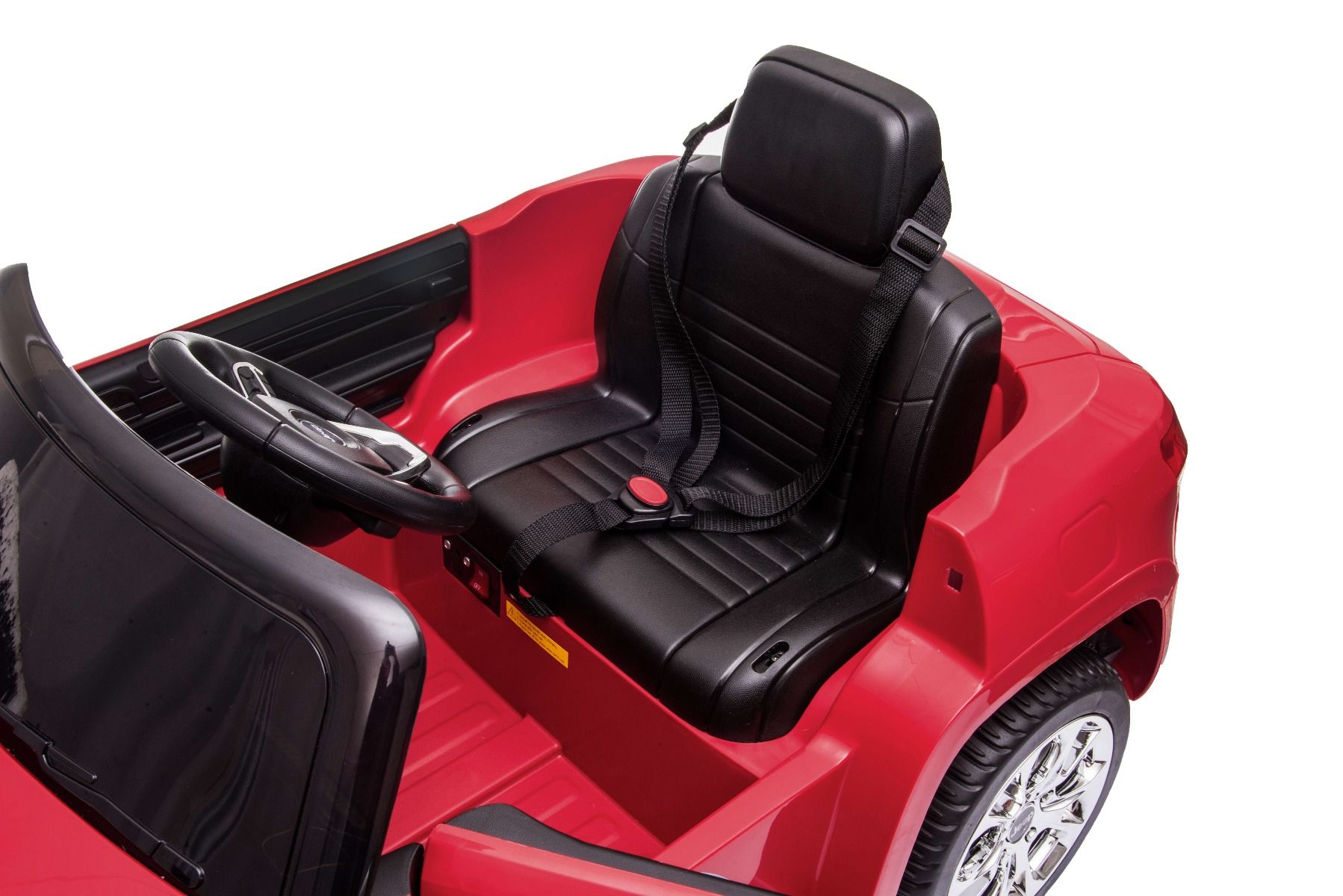 Kinder Elektroauto 12V Jeep Grand Cherokee, Rot, Ledersitz, 2 x 35W Motor, Elektroauto für kinder mit 2,4 GHz Fernbedienung, MP3/USB/AUX Eingang, Elektrofahrzeuge für kinder ab 3 bis 7 jahre