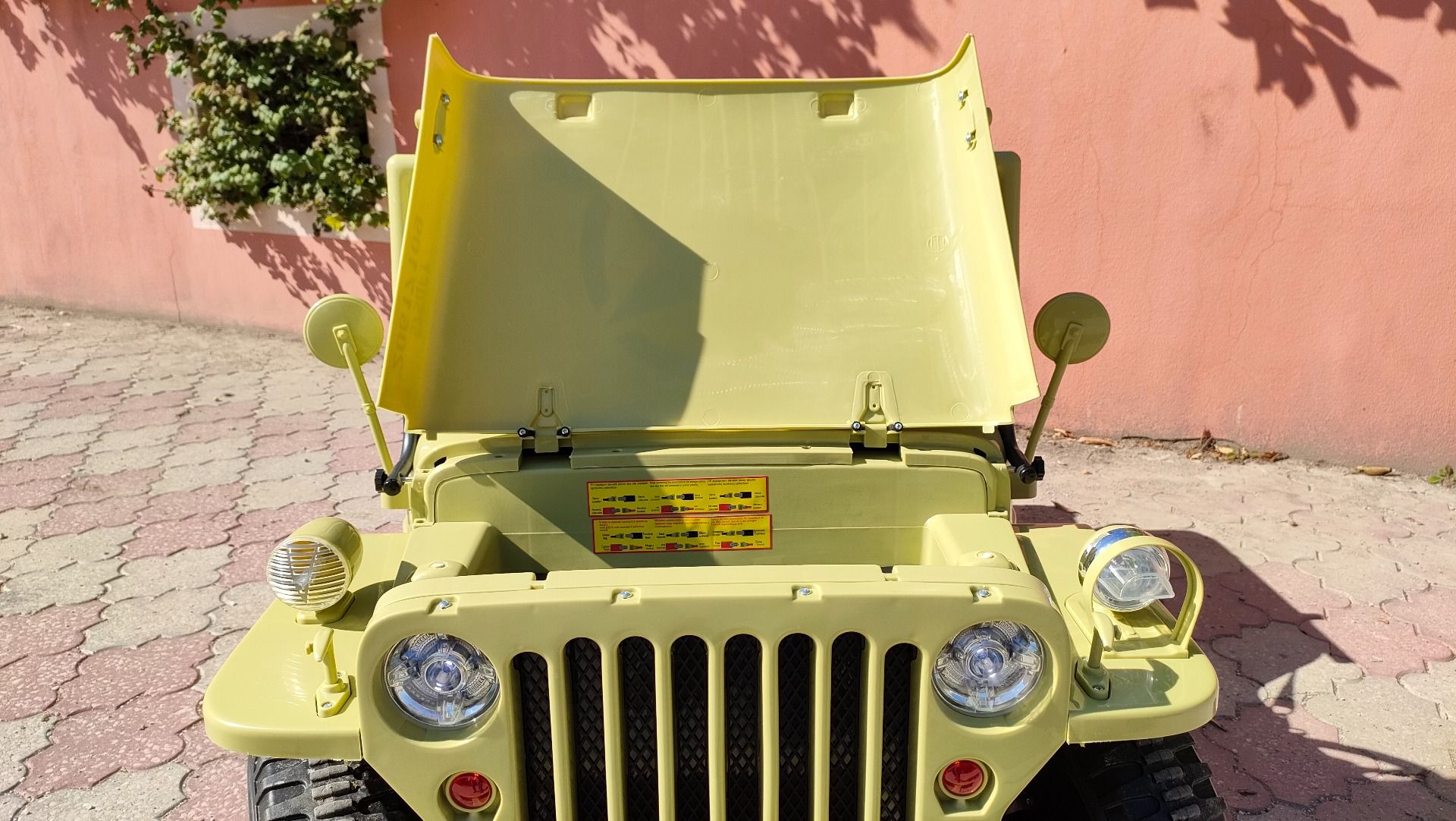 RIRICAR 4x4 Kinder Elektroauto 12V USA Army, 3 sitzer, Elektroauto für Kinder mit 2,4GHz Fernbedienung, MP3/USB/SD, Elektrofahrzeug Kinder ab 3-8 Jahre