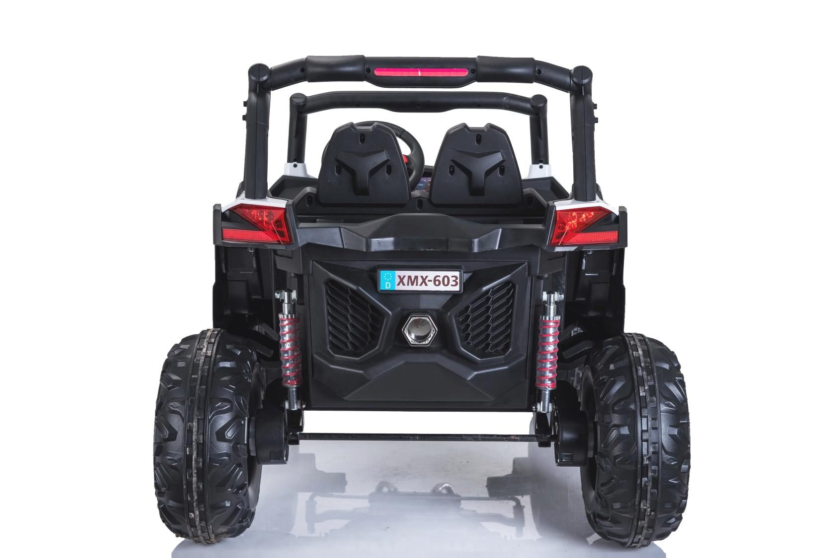 RIRICAR Kinderauto Elektro 2 Sitzer 4x4 mit 2,4-GHz Fernbedienung, NEU RSX elektroauto für kinder Buggy, Weiss, 36 Elektrofahrzeug kinder ab Monate - 8 Jahre, 2x12 V Batterie