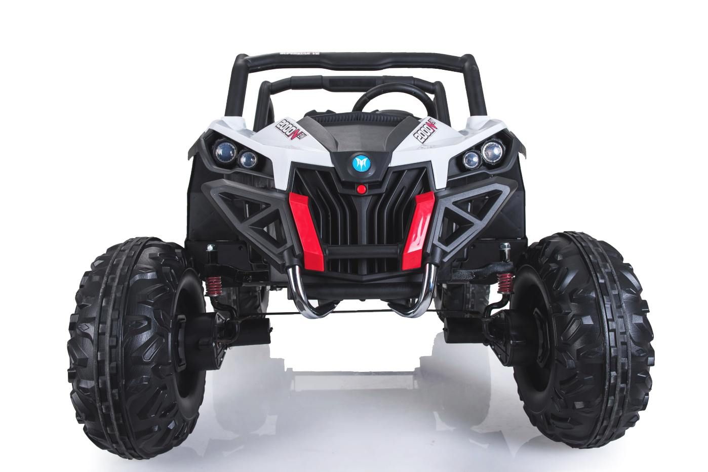 RIRICAR Kinderauto Elektro 2 Sitzer 4x4 mit 2,4-GHz Fernbedienung, NEU RSX elektroauto für kinder Buggy, Weiss, 36 Elektrofahrzeug kinder ab Monate - 8 Jahre, 2x12 V Batterie