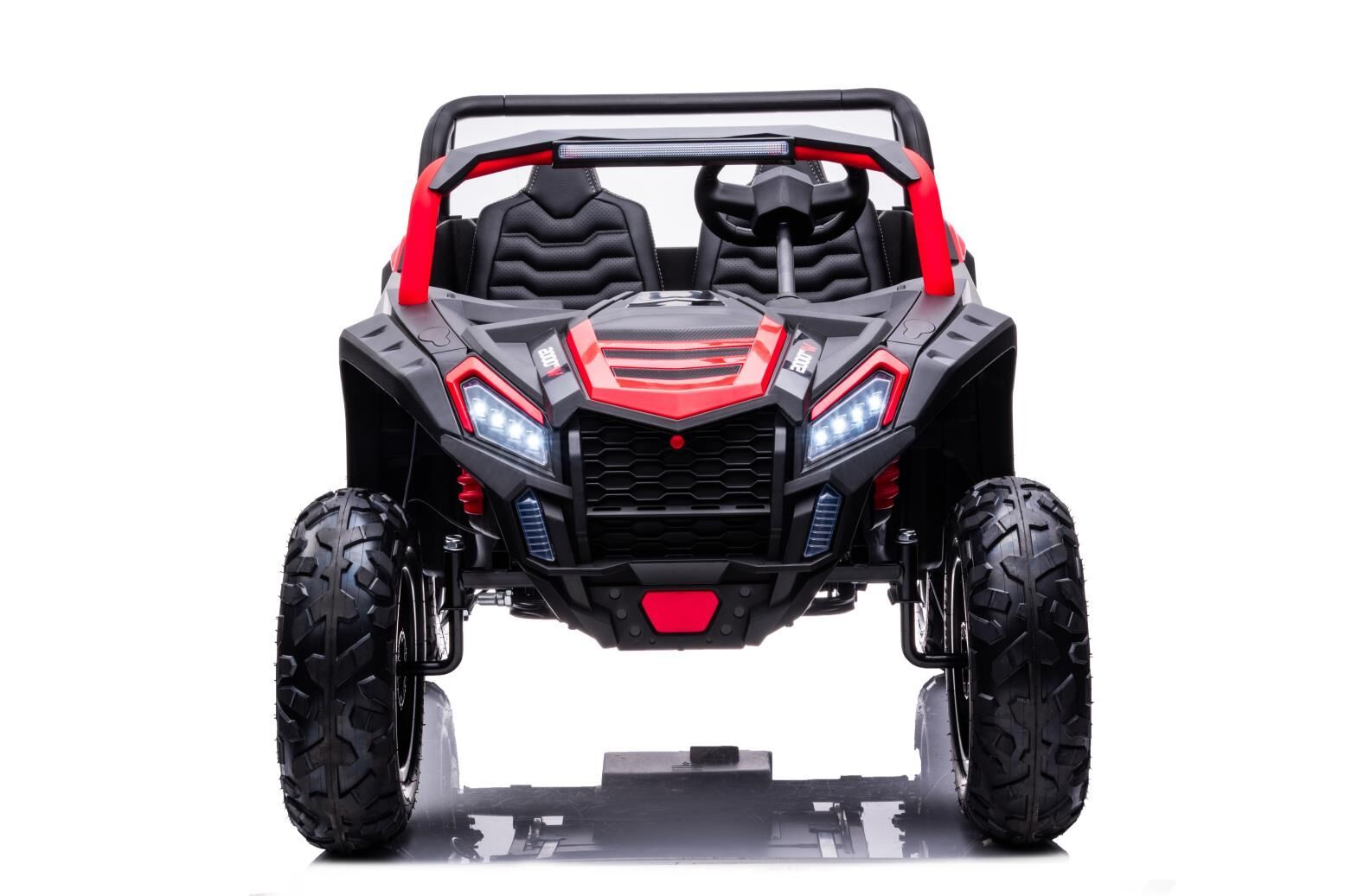 Kinder Elektroauto 24V UTV XXL, rot, elektroauto für kinder 2 sitzer, Ledersitze, 180W Motoren, elektrofahrzeug kinder ab 3 bis 12 jahre